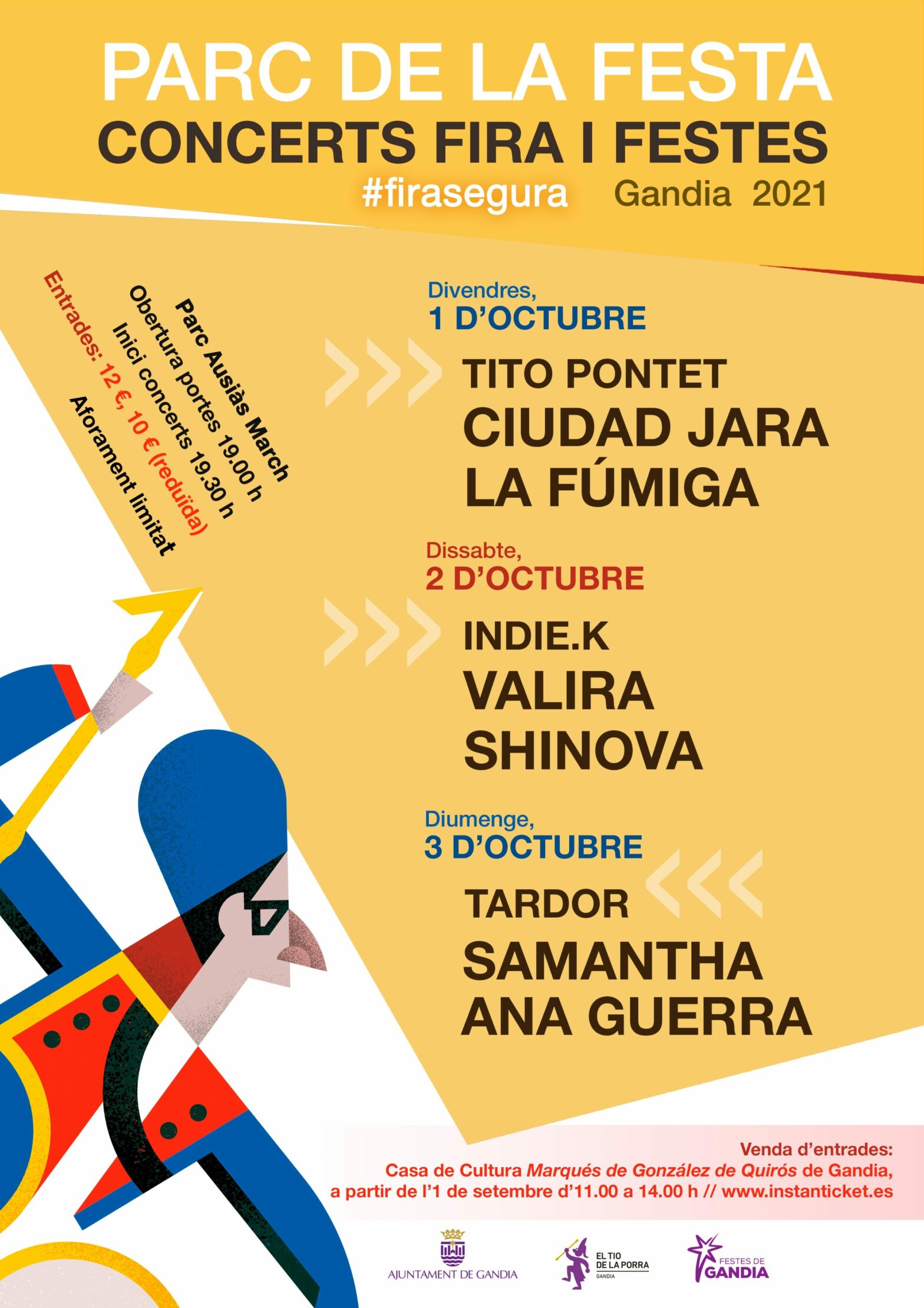 Conciertos de Feria y Fiestas Gandia 2021