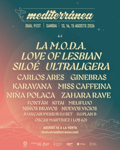 Cartel del Festival Mediterránea 2026 difundido en Agenda365
