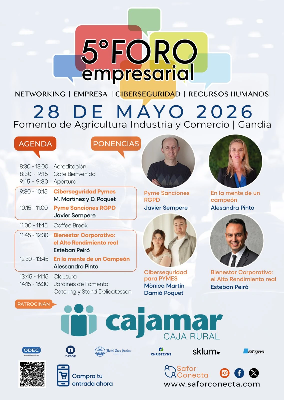 Cartel oficial del V Foro Empresarial Safor Conecta publicado por Safor Conecta