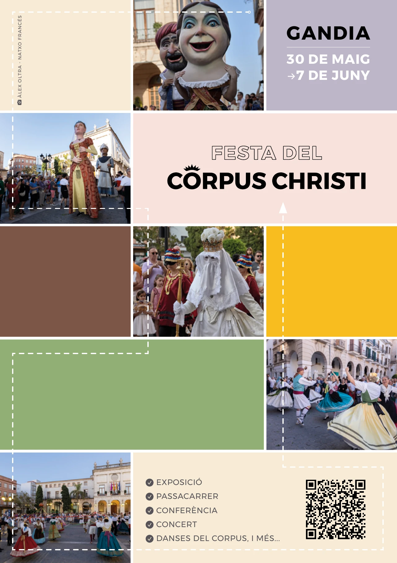 Cartel oficial de la Festa del Corpus Christi de Gandia 2026, del 30 de mayo al 7 de junio