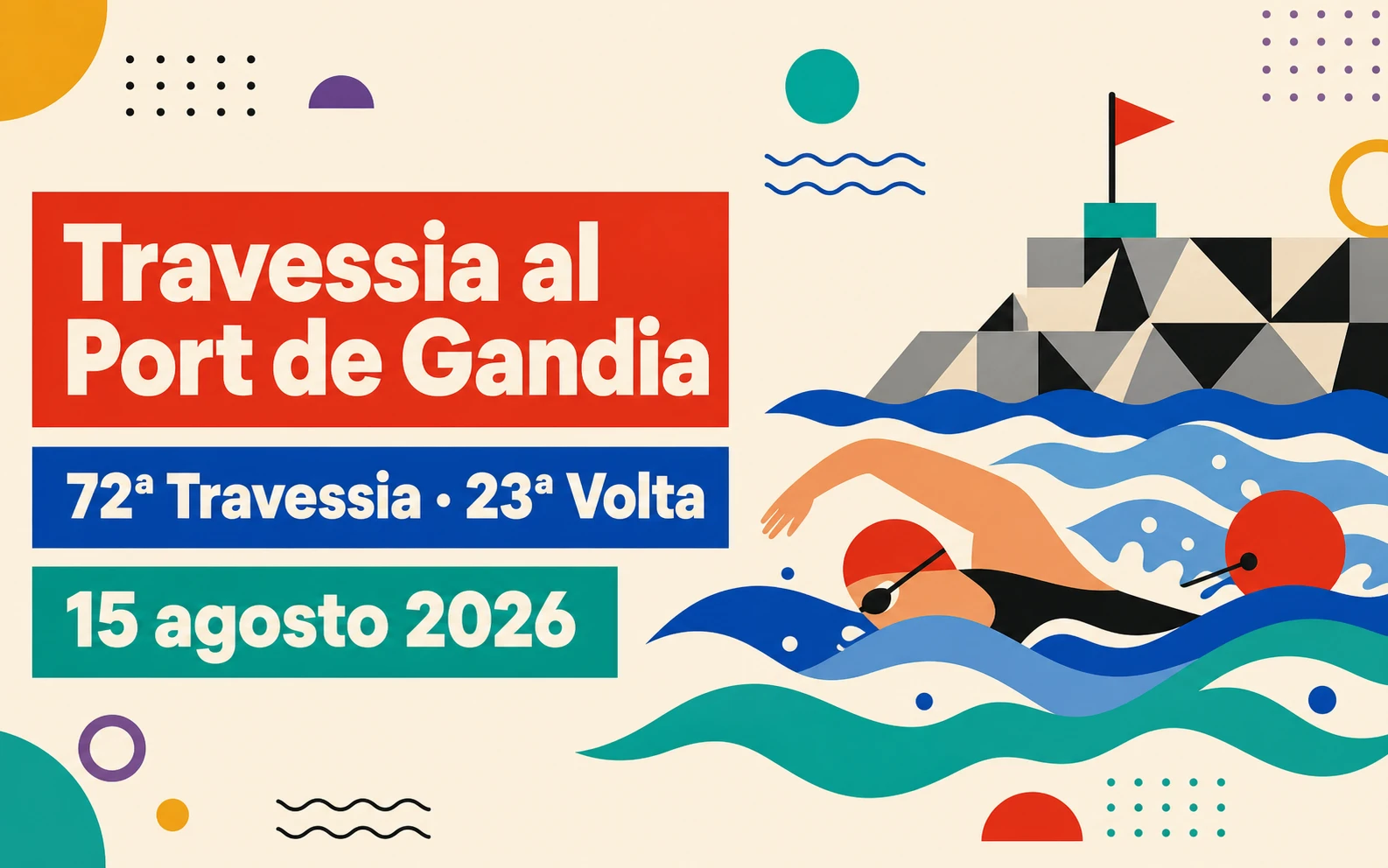 Travessia al Port de Gandia 2026: natación en aguas abiertas en el Grau