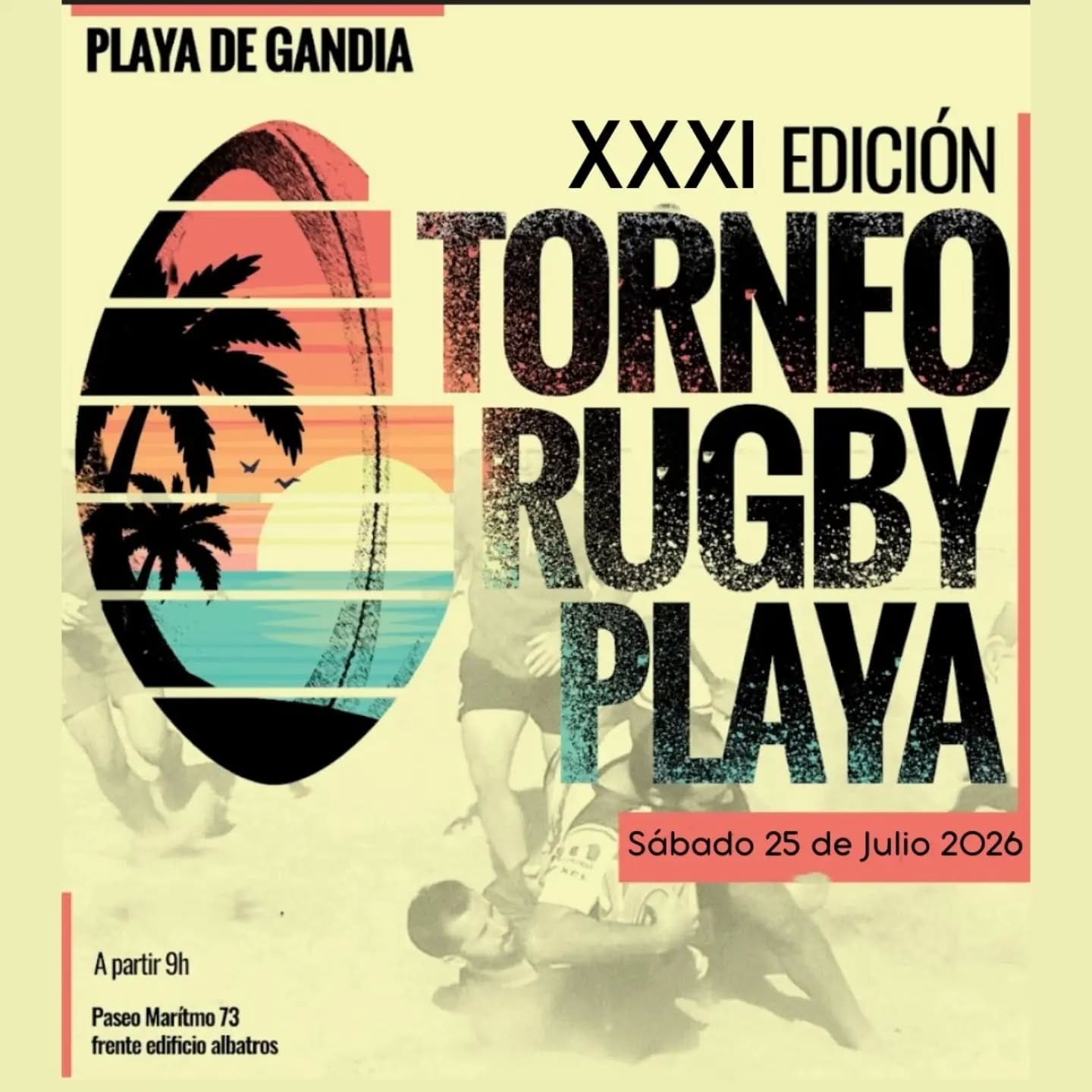XXXI edición del Seven Rugby 2026 Platja en Gandia