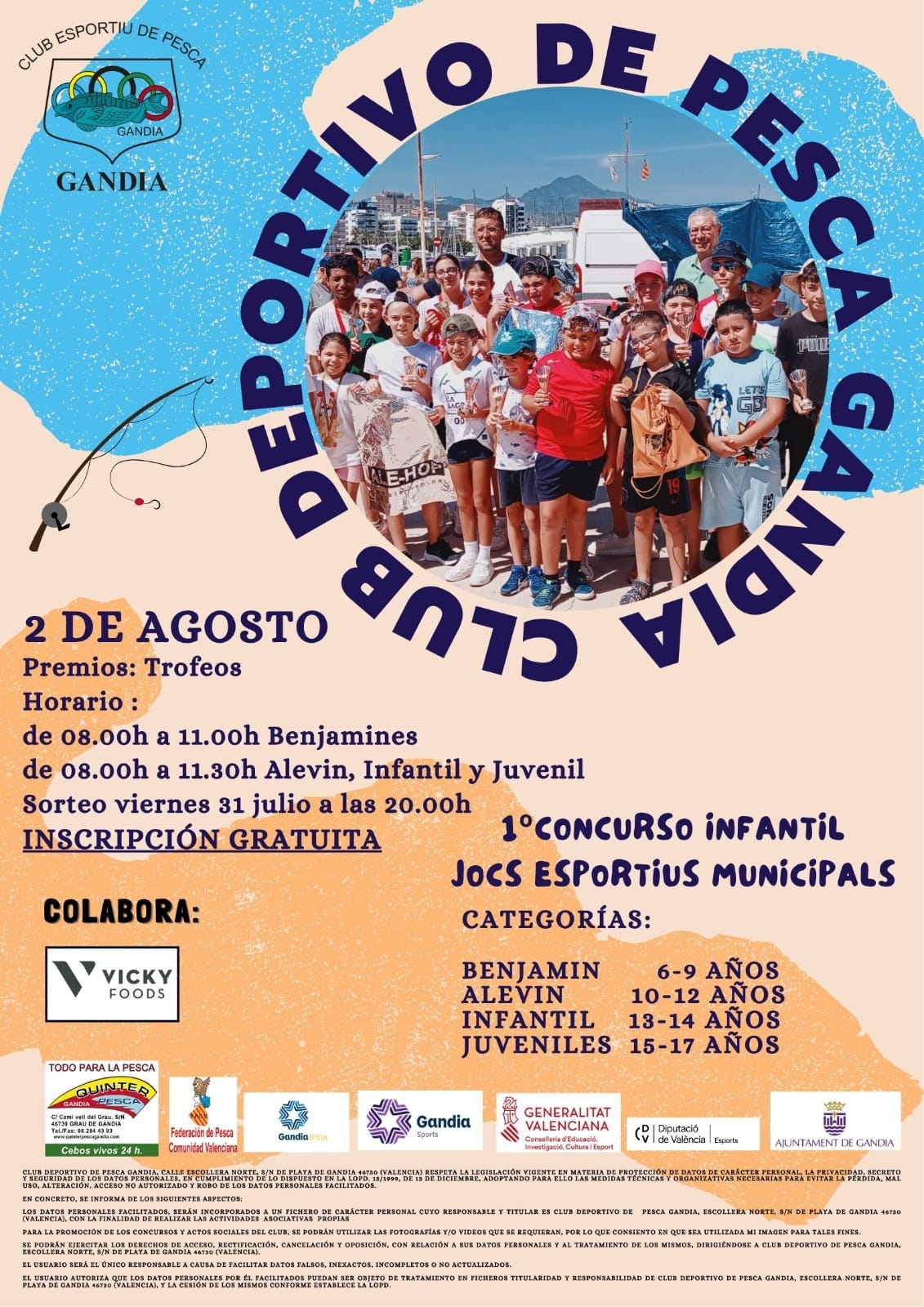 I Concurs Infantil de Pesca de Gandia: pesca deportiva para los más pequeños en la Escollera Nord