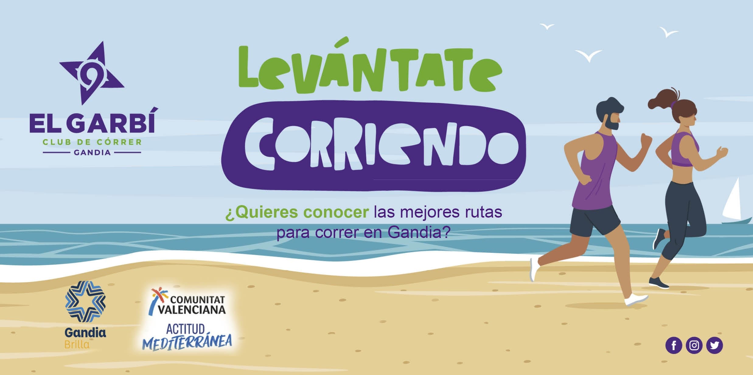 Cartel oficial de Levántate Corriendo 2026 publicado por el Club de Córrer El Garbí