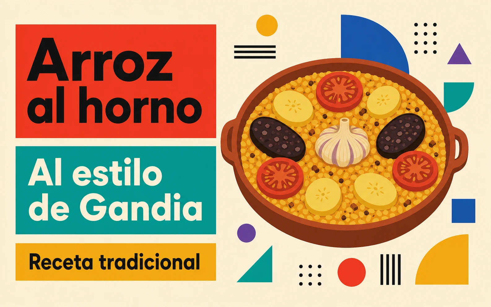 Receta del arroz al horno al estilo de Gandia