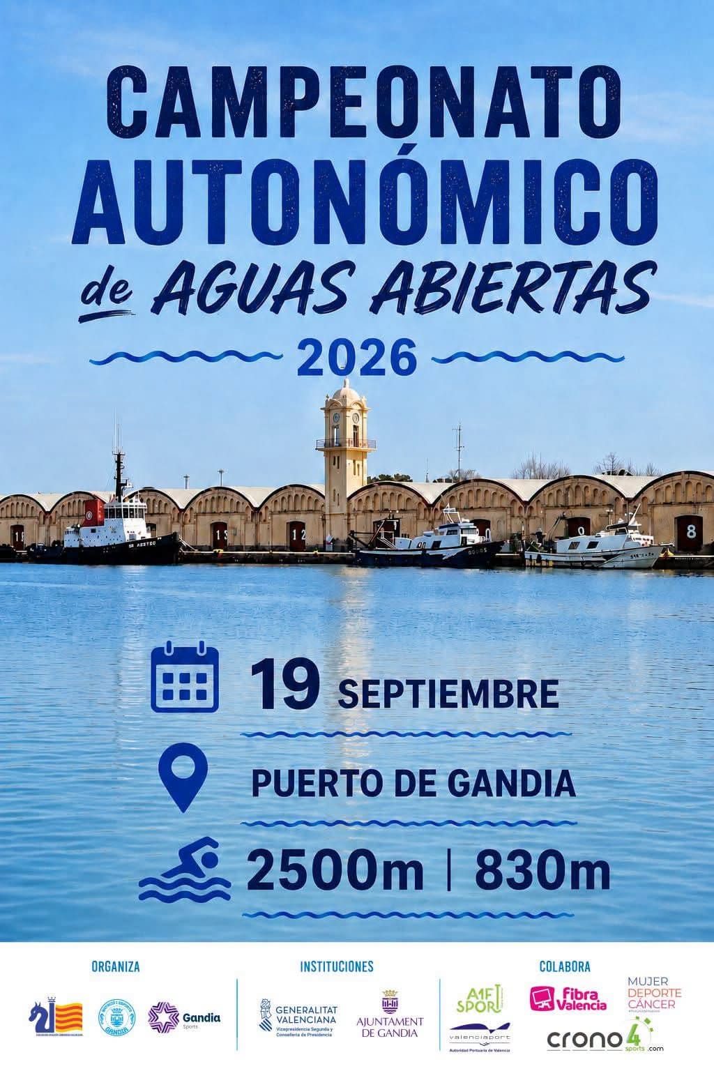 El Port de Gandia acoge el Campeonato Autonómico de Aguas Abiertas 2026