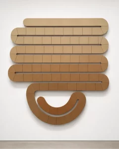 Ochre-toned work featured in the Temps Segrestat exhibition