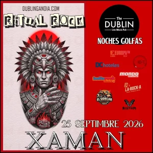 Poster for the Xaman concert at The Dublin Gandia