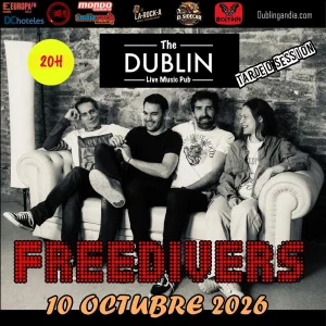 Affiche du concert de Freeddivers au Dublin Gandia