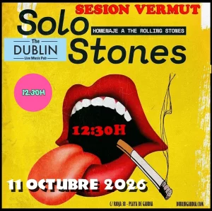 Poster for the SOLO STONES concert at The Dublin Gandia