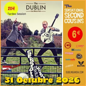 Cartel del concierto de The Sensational Second Cousins en The Dublin Gandia