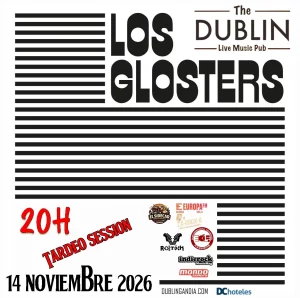 Cartel del concierto de Los Glosters en The Dublin Gandia
