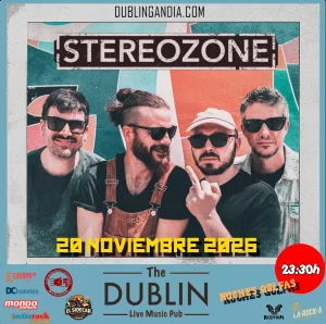 Poster for the STEREOZONE concert at The Dublin Gandia
