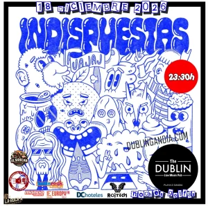 Cartel del concierto de INDISPUESTAS en The Dublin Gandia