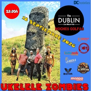 Poster for UKELELE ZOMBIES live at The Dublin Gandia