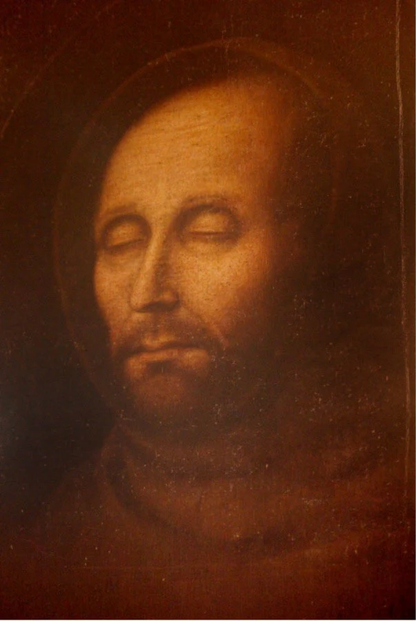 Retrato antiguo del beato Andrés Hibernón con hábito franciscano
