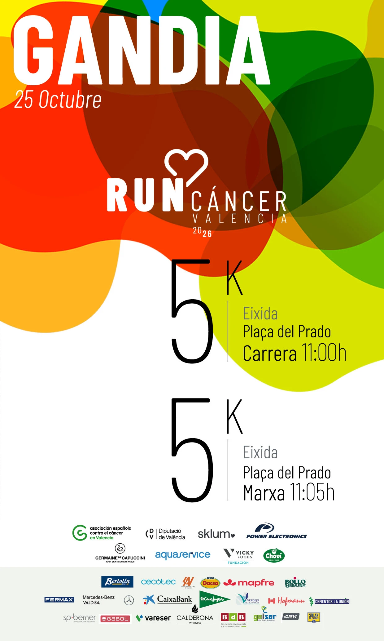 RunCáncer Gandia 2026: carrera y marcha solidaria contra el cáncer