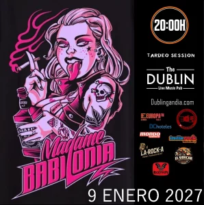 Cartel del concierto de MADAME BABILONIA en The Dublin Gandia