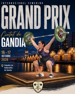 Affiche du Grand Prix international féminin d’haltérophilie Ciutat de Gandia.