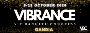 Affiche du Vibrance VIP Bachata Congress, qui se tient à Gandia du 8 au 12 octobre 2026.
