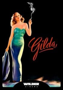 Gilda movie poster with the Wilder Cinema logo.
